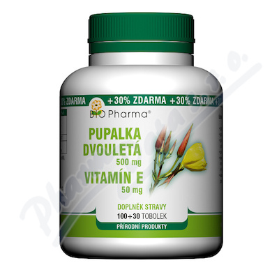 Pupalka dv. 500mg Vit. E 50mg tob. 100+30 Bio-Pharma