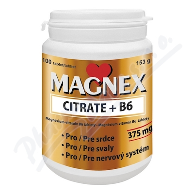 Magnex citrate 375mg+B6 tbl. 100