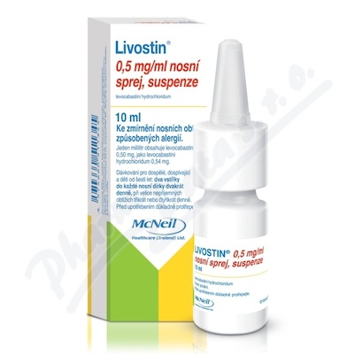 Livostin 0. 5mg-ml nas. spr. sus. 1x10ml