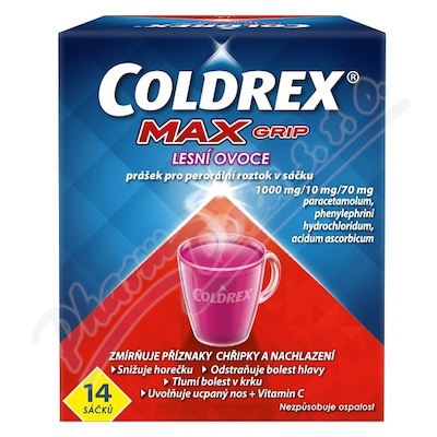 Coldrex MAXGrip Lesn ovoce 1000-10-70mg scc. 14 II