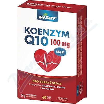 Vitar Koenzym Q10 100mg+Se+vit. E+thiamin cps. 60