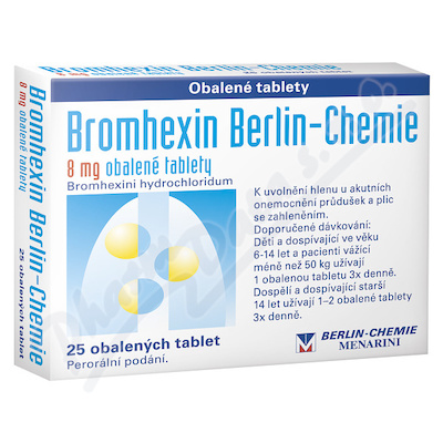 Bromhexin Berlin-Chemie 8mg tbl. obd. 25