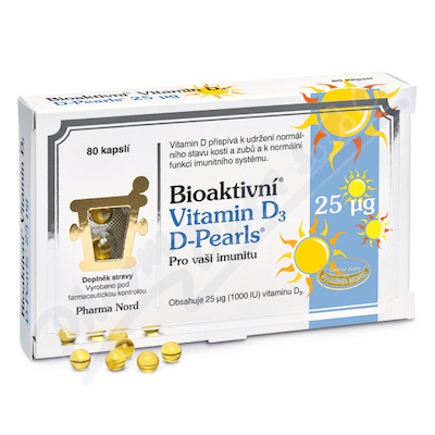 Bioaktivn Vitamin D3 D-Pearls 25mcg cps. 80