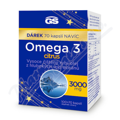 GS Omega 3 citrus 3000mg cps. 100+70 drek